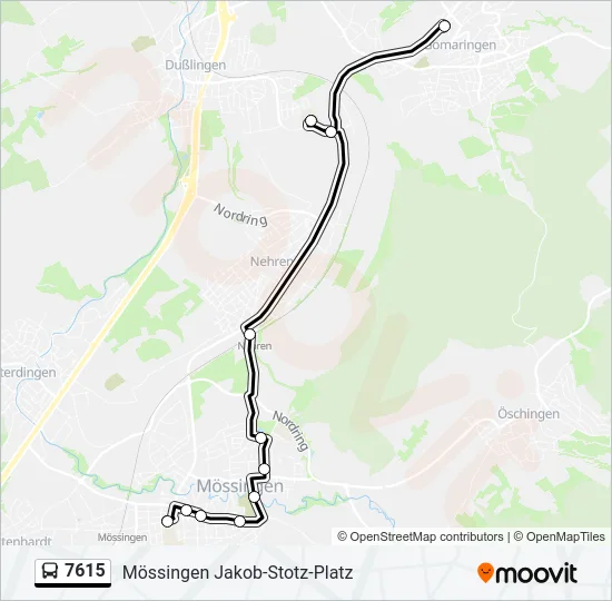 7615 Bus Line Map