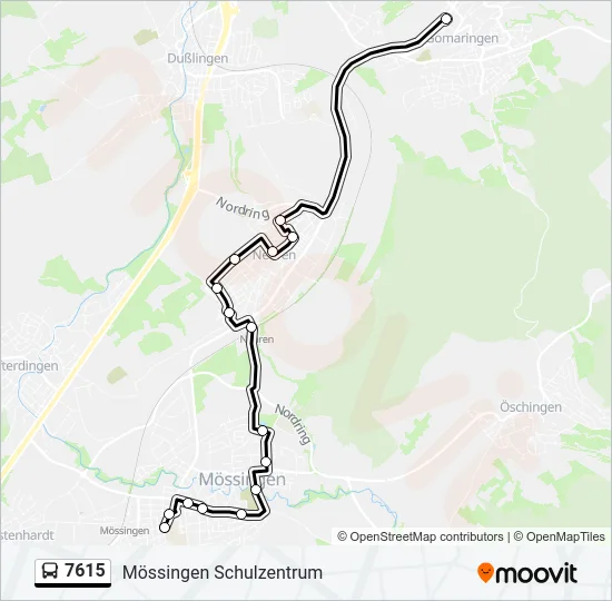 7615 Bus Line Map