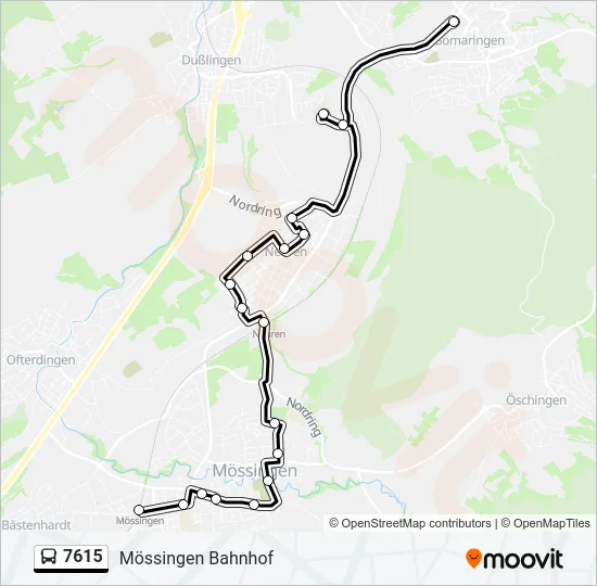 7615 Bus Line Map