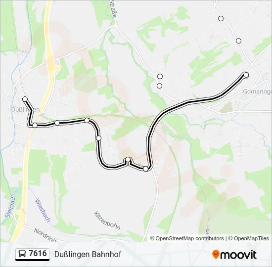 7616 Bus Line Map