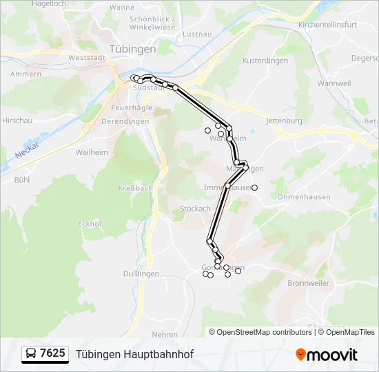 7625 Bus Line Map
