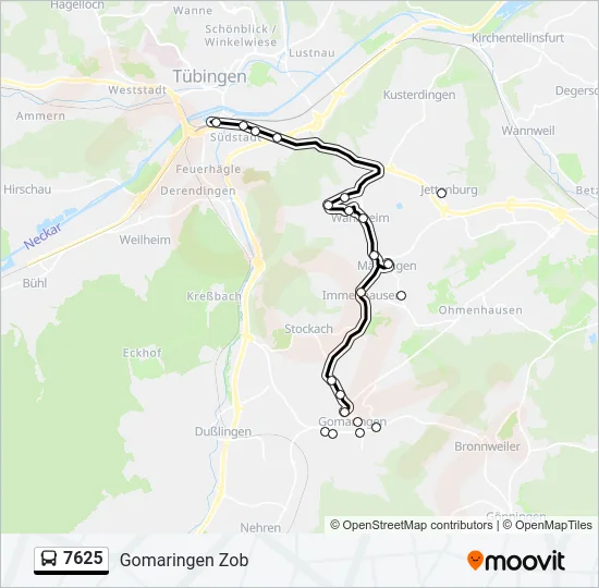 7625 Bus Line Map