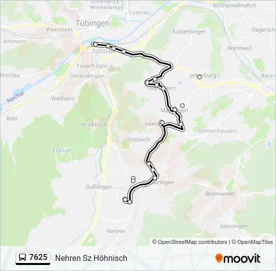 7625 Bus Line Map