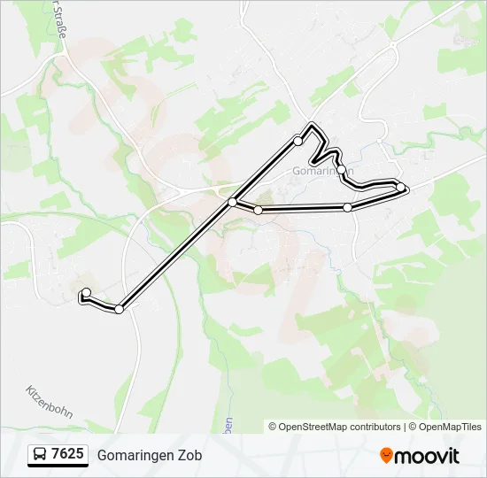 7625 Bus Line Map