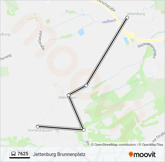 7625 Bus Line Map