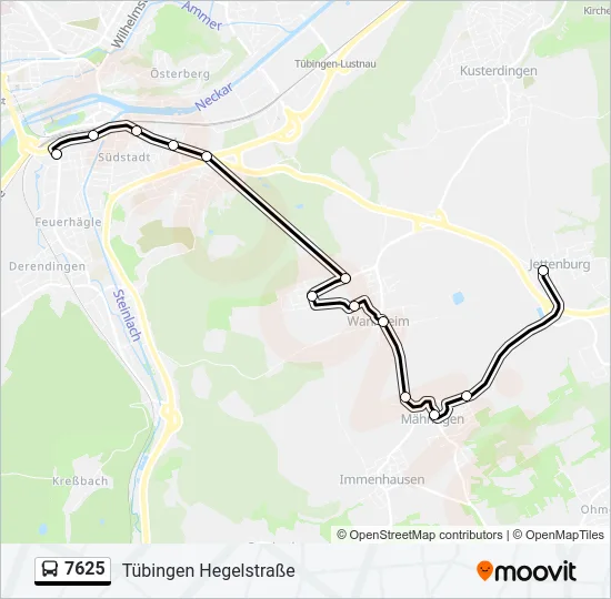 7625 Bus Line Map