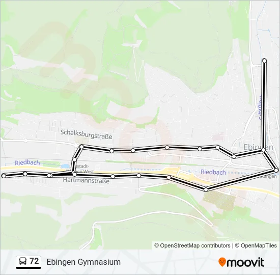 72 Bus Line Map