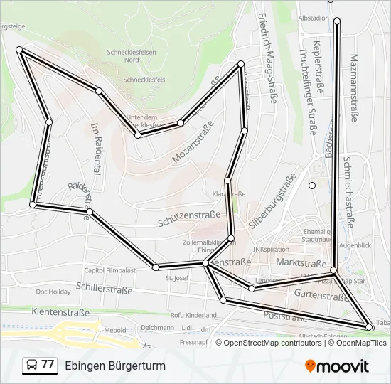 77 Bus Line Map