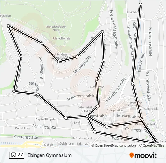 77 Bus Line Map