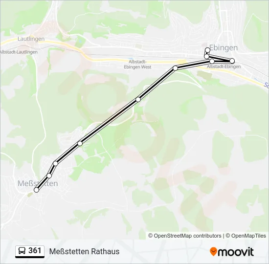 361 Bus Line Map