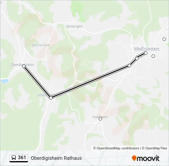 361 Bus Line Map