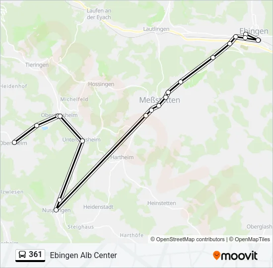 361 Bus Line Map