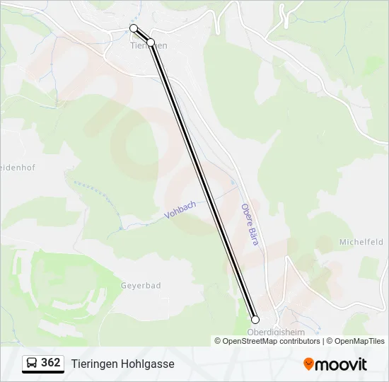 362 Bus Line Map