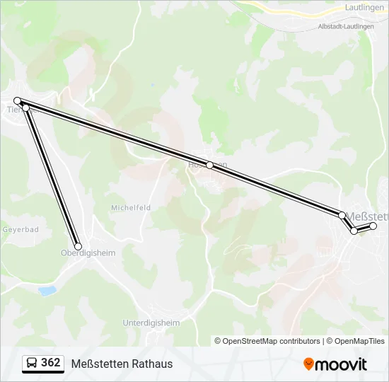 362 Bus Line Map