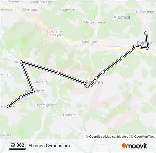 362 Bus Line Map