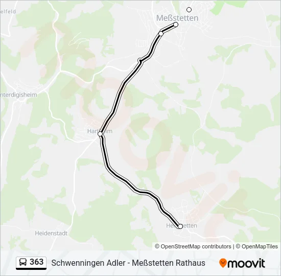 363 Bus Line Map