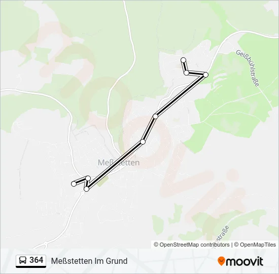 364 Bus Line Map