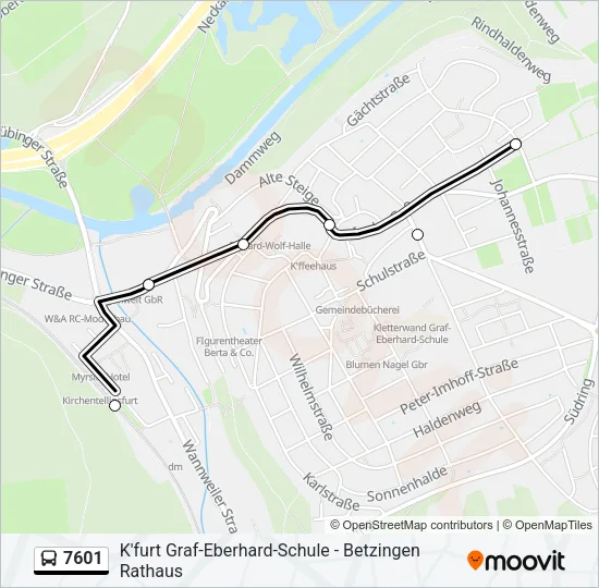 7601 Bus Line Map