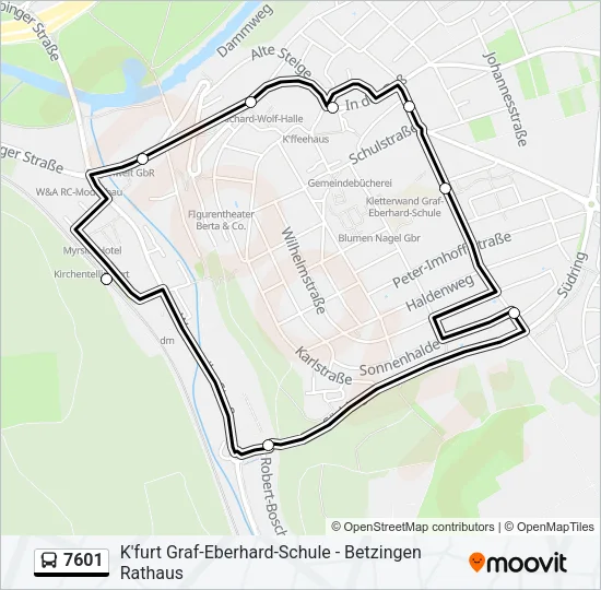 7601 Bus Line Map