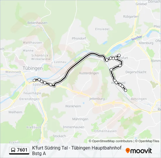 7601 Bus Line Map