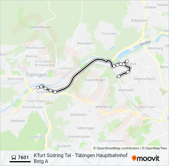 7601 Bus Line Map