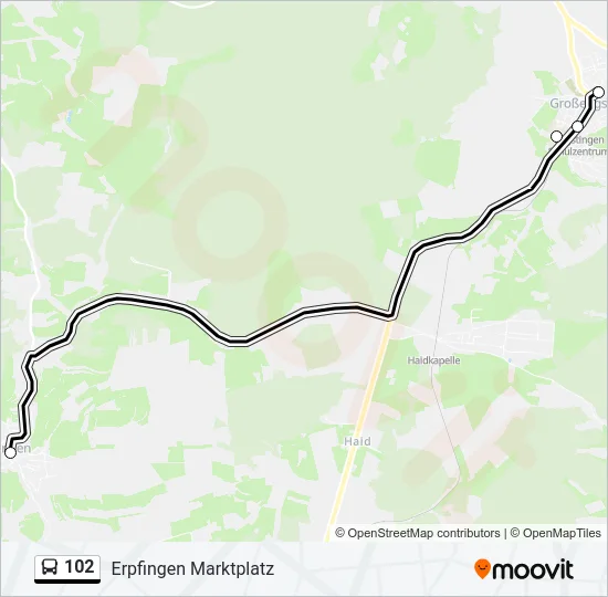 102 Bus Line Map