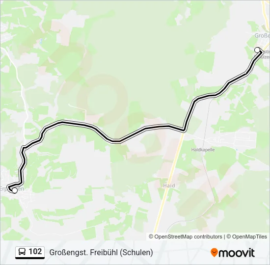 102 Bus Line Map