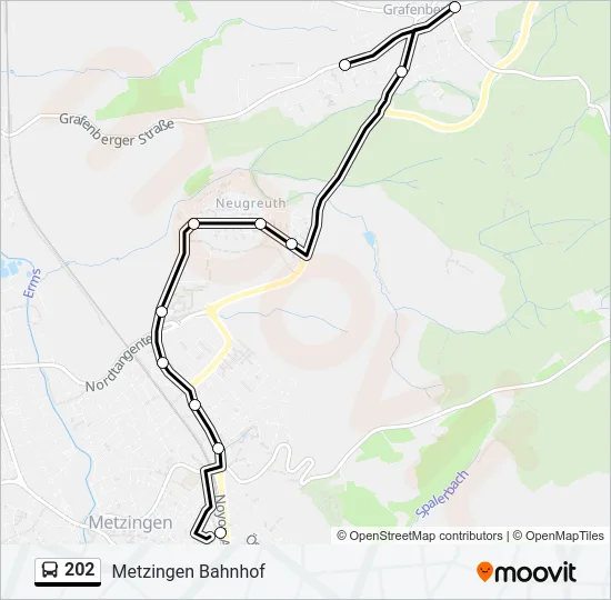 202 Bus Line Map