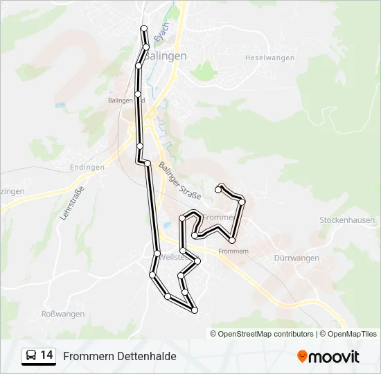 14 Bus Line Map