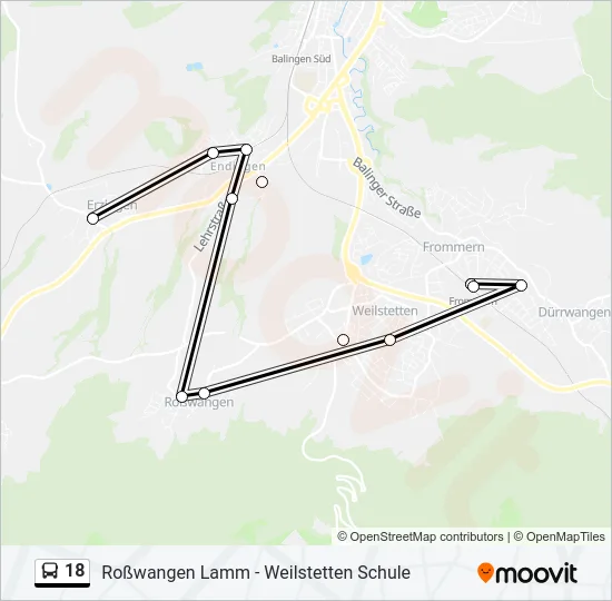 18 Bus Line Map