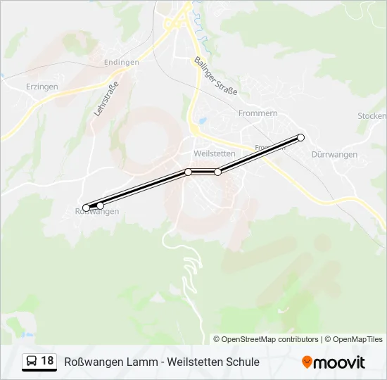 18 Bus Line Map