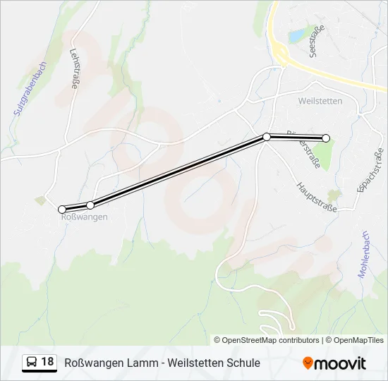 18 Bus Line Map