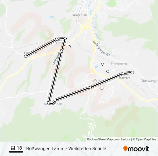 18 Bus Line Map
