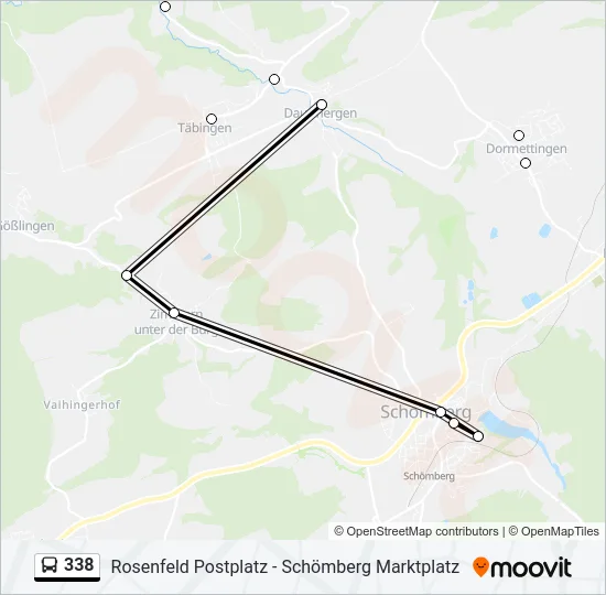 338 Bus Line Map
