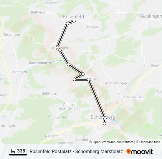 338 Bus Line Map