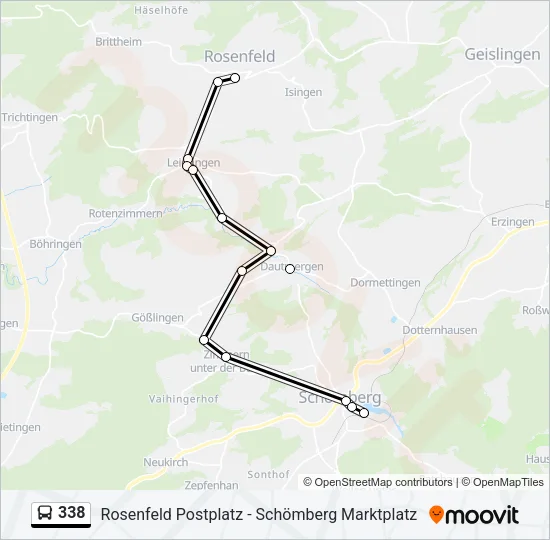 338 Bus Line Map