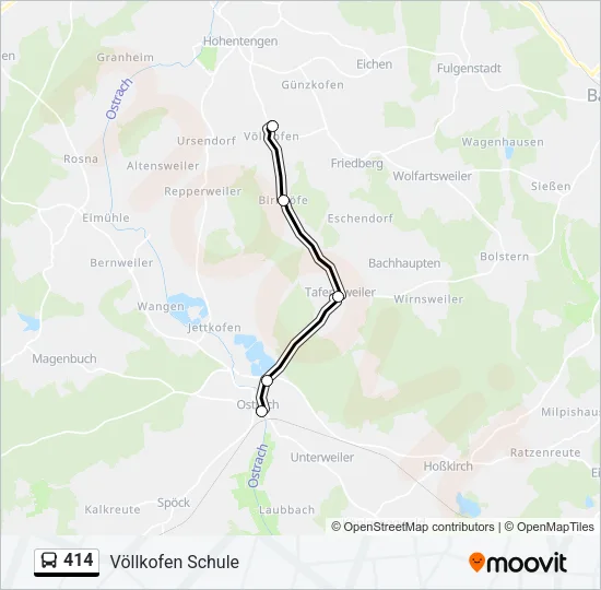 414 Bus Line Map