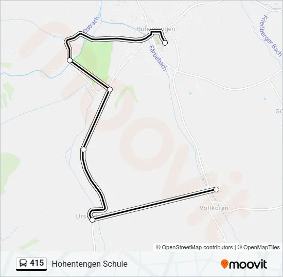 415 Bus Line Map