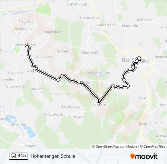 415 Bus Line Map