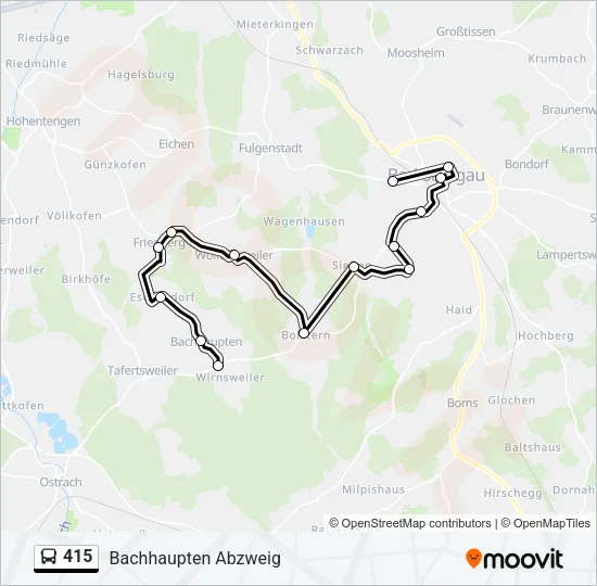 415 Bus Line Map