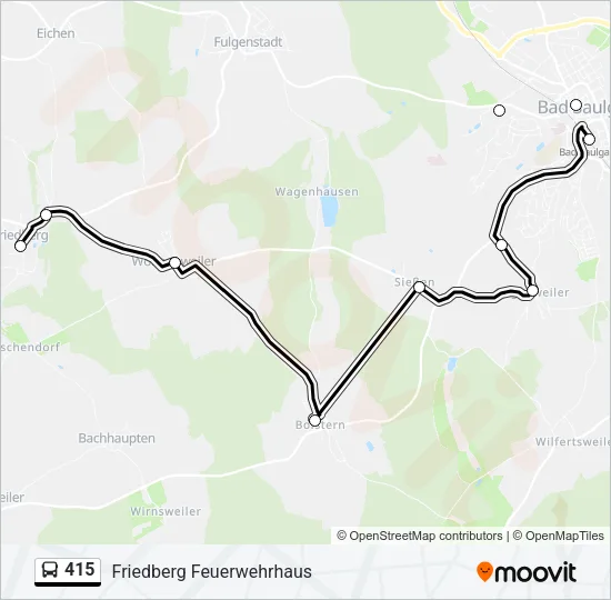 415 Bus Line Map