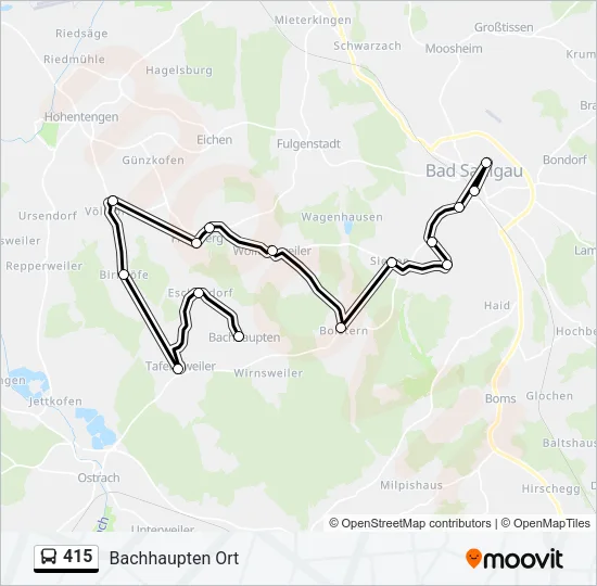 415 Bus Line Map
