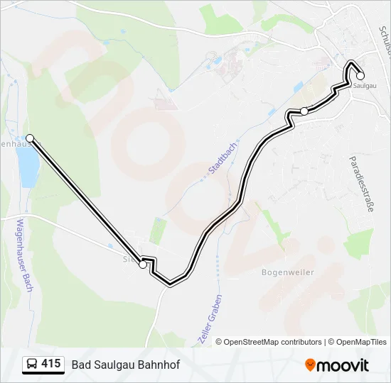 415 Bus Line Map