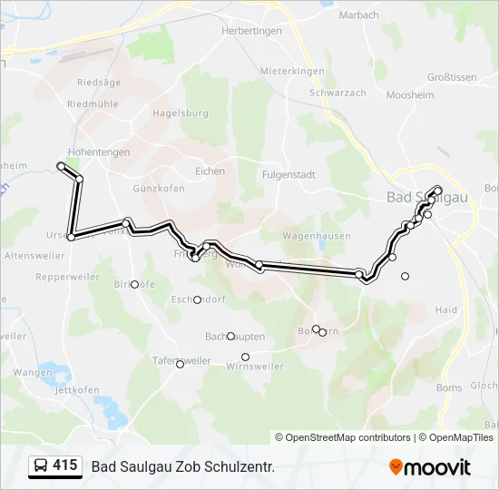 415 Bus Line Map