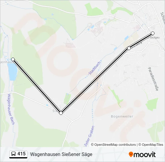 415 Bus Line Map