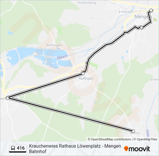 Автобус 416: карта маршрута