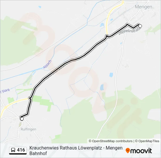 416 Bus Line Map