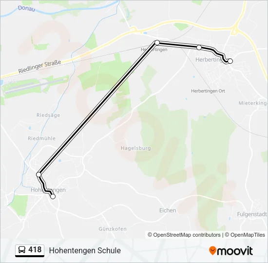 418 Bus Line Map