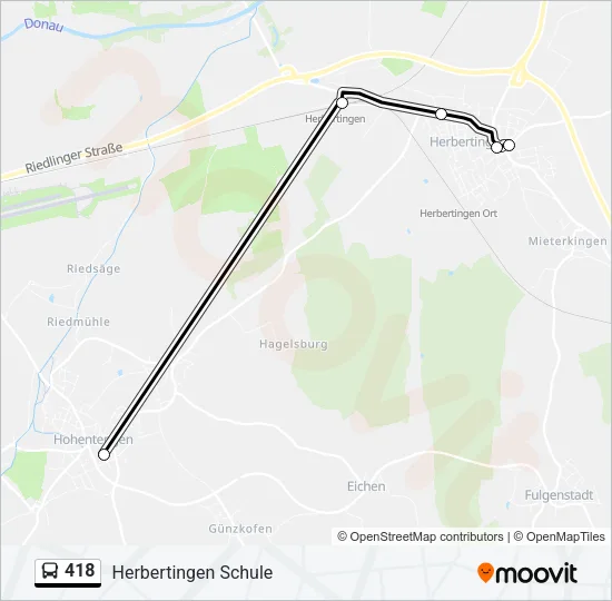 418 Bus Line Map