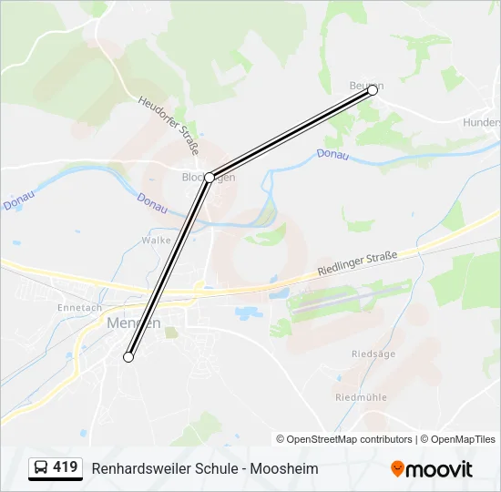 419 Bus Line Map